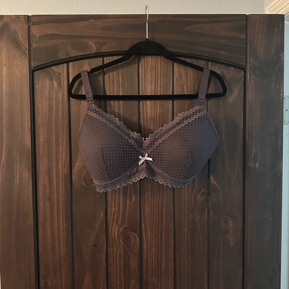 Seraphine Purple Lace Maternity and Nursing Bra